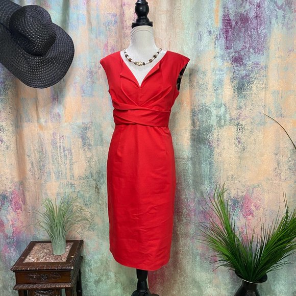 Donna Ricco Dresses & Skirts - 📌 Donna Ricco Timeless Red Cotton Blend  Dress